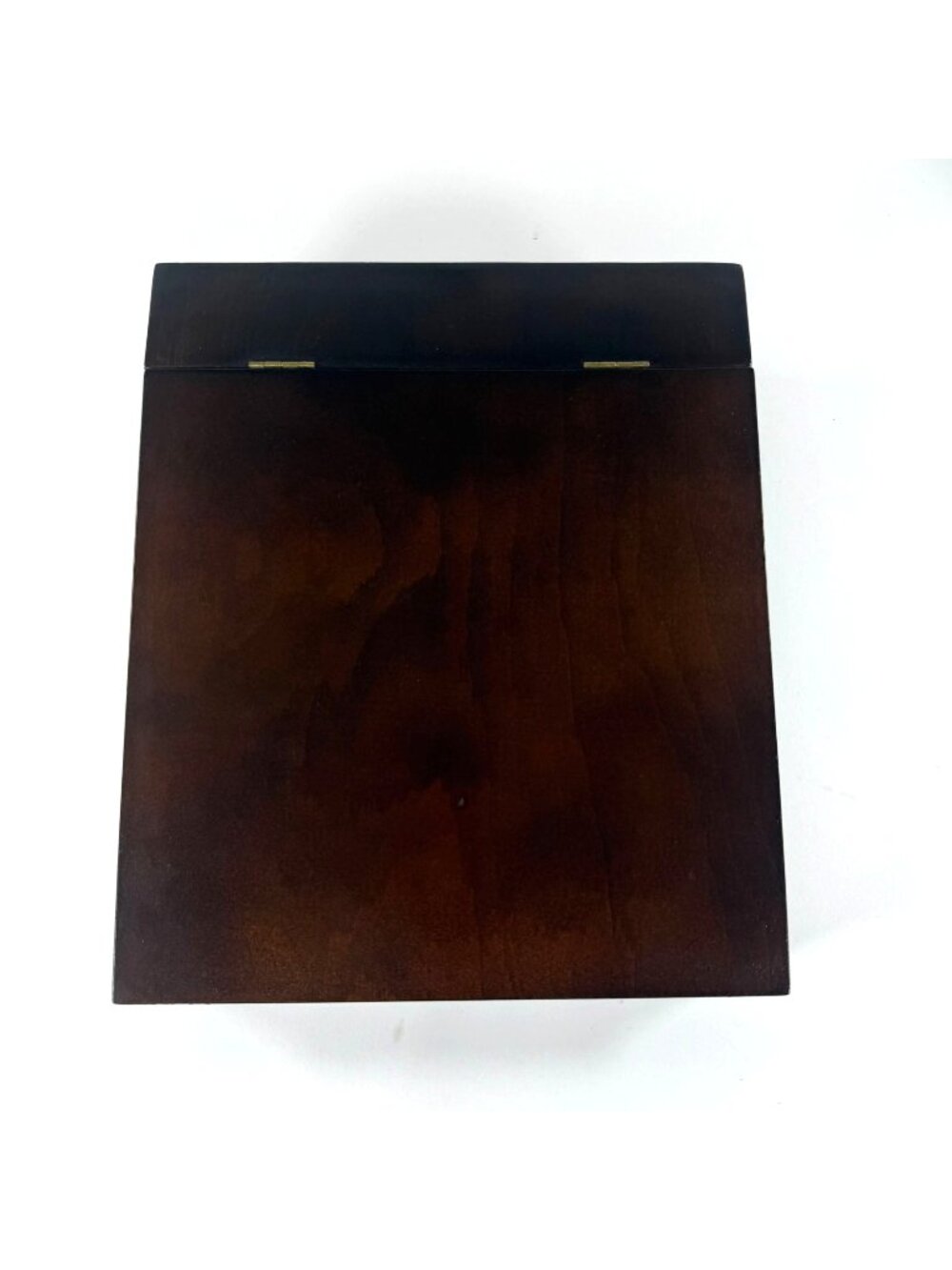 1990s Bombay Company Mahogany Lap Desk Writing Box Hinged Slanted Top Vintage